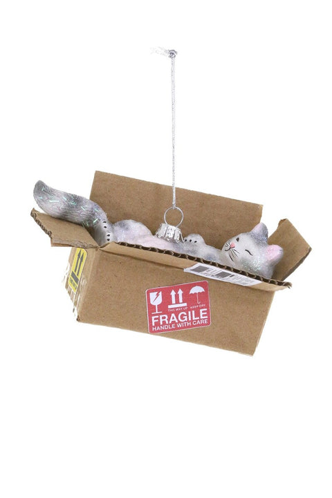 Cardboard Box Cat Ornament
