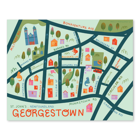 Georgestown Map Print