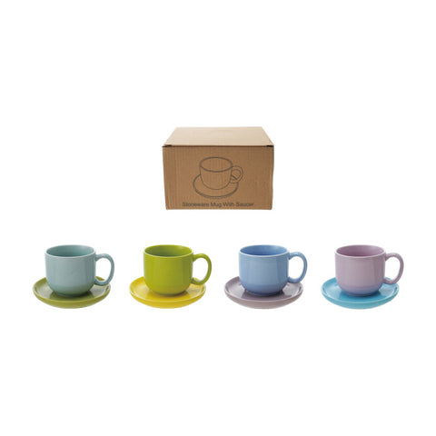Colourful Mug & Saucer Sets