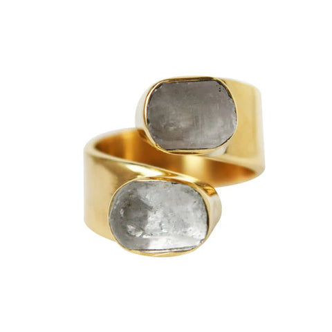 Double Quartz Wrap Ring