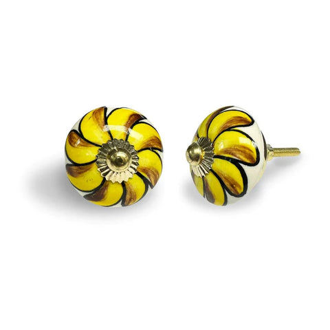 Yellow Flower Knob