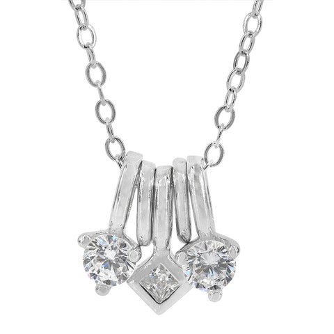 Delicate 3 Gem Necklace