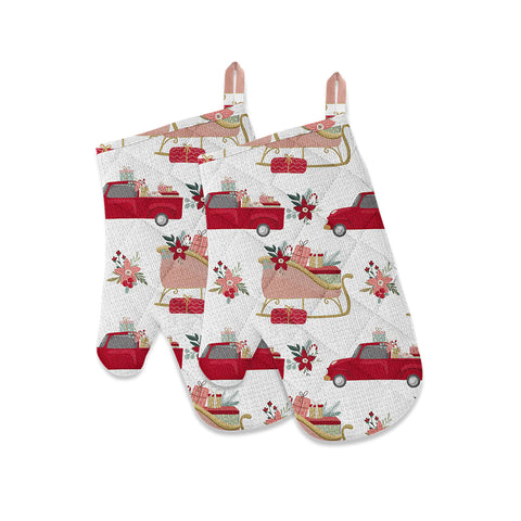 Sleigh Oven Mitts
