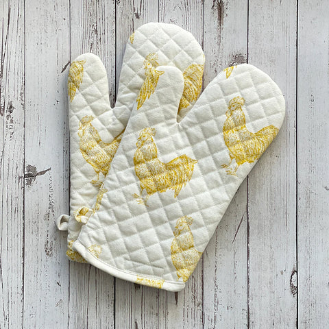 Rooster Dijon Oven Mitts
