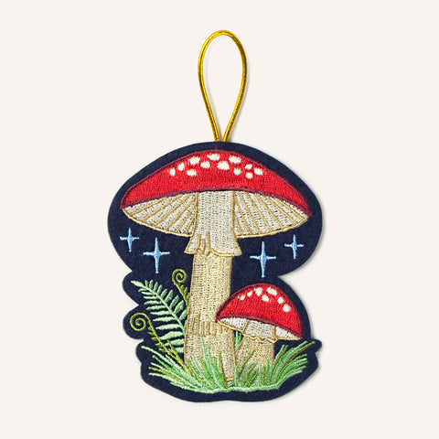 Mushroom & Fern Ornament