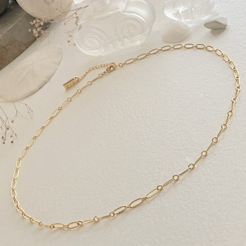 Paperclip Necklace Gold