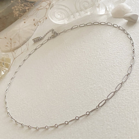 Paperclip Necklace Silver