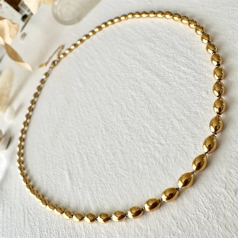 Gold Bean Chain Necklace