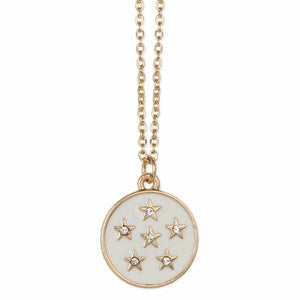 White Enamel Star Necklace