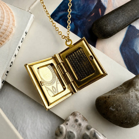 "Bronte" Book Locket Necklace