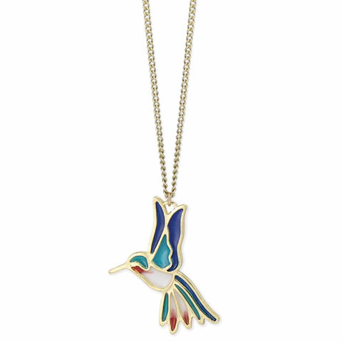 Stained Glass Bird Necklace