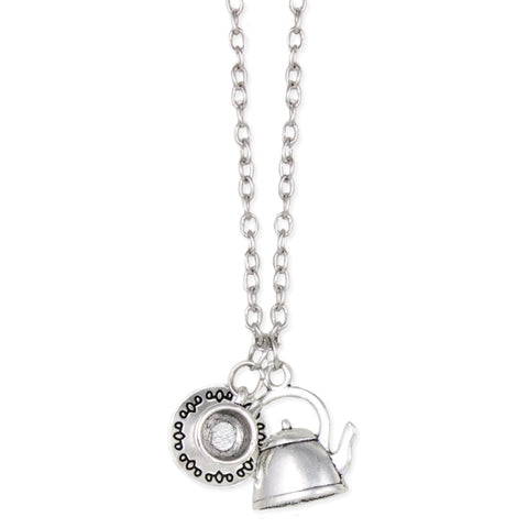 Tea Cup & Kettle Necklace