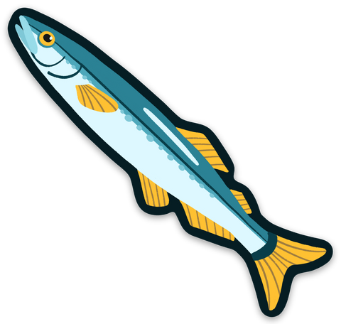 Blue Capelin Sticker