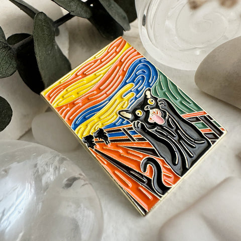 Edvard- Screaming Cat Pin