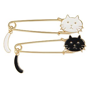 Cat Safety Pin Hair Clips