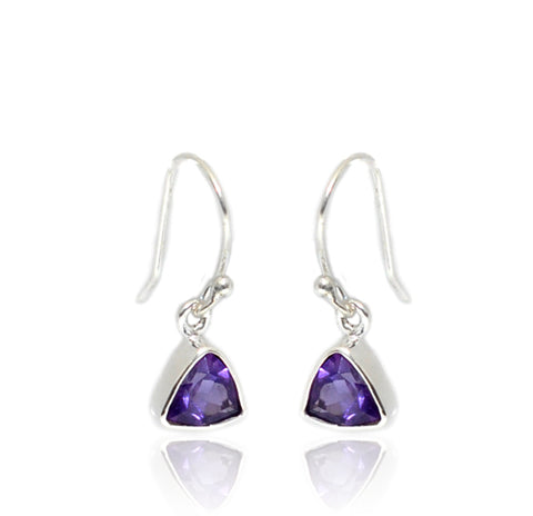 Amethyst Triangle earrings