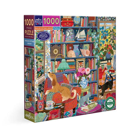 English Cottage Library Puzzle