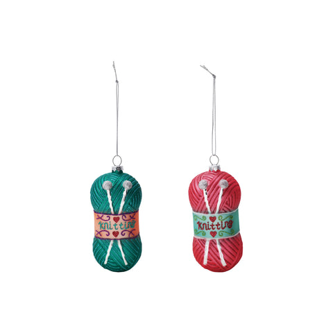 Kitting Needles & Yarn Ornaments