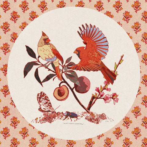 Northern Cardinal 8"x8" Print