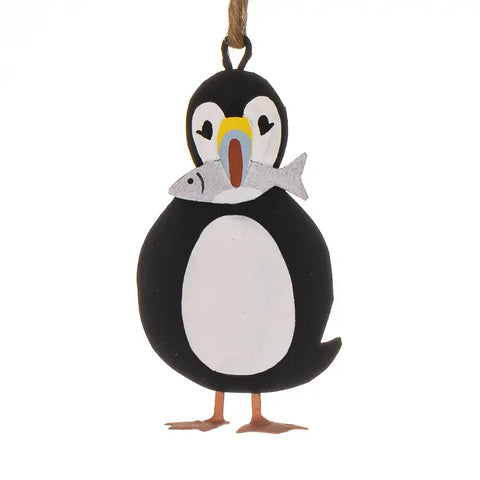 Puffin &  Fish Ornament