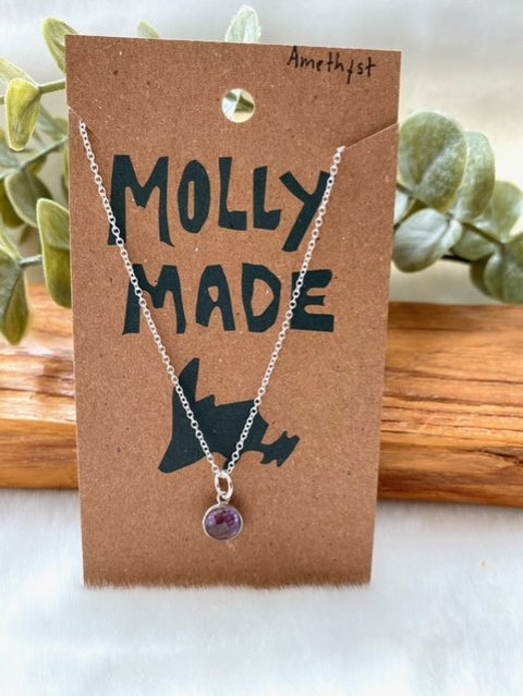 Round Amethyst Necklace