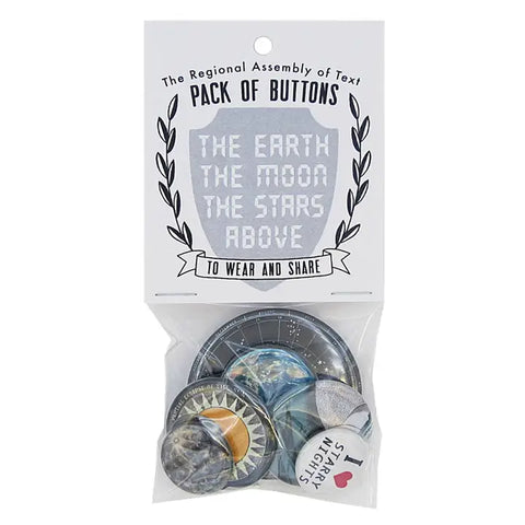 Earth & Moon Button Pack