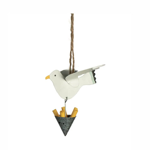 Seagull Steals Chips Ornament