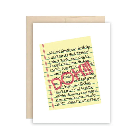 Doh!! Belated Birthday Card