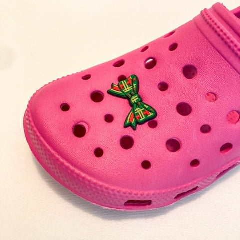 NL Tartan Bow Croc Charm