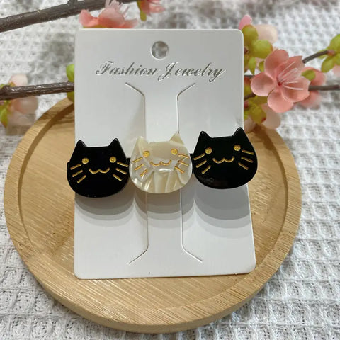 Cat Hair Clip Black White