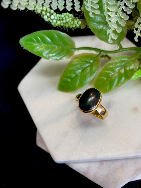 Oval Bloodstone Ring