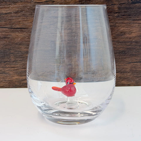 Holiday Stemless Wine Glasses
