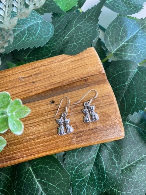 A Pair Of Cats Earrings
