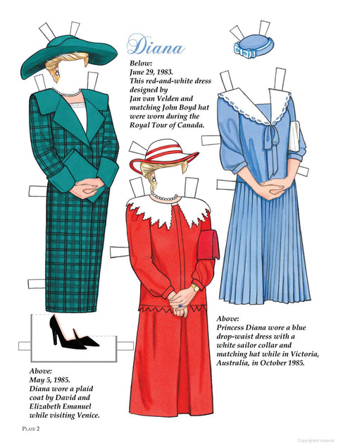 Princess Diana Paper Dolls