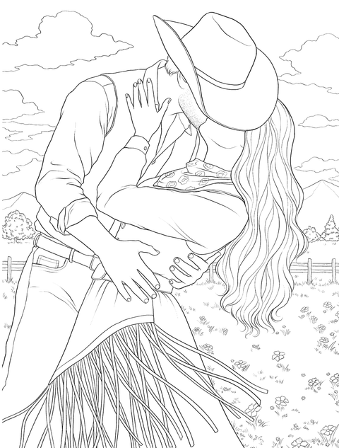 Western Romance Colouring & Sticker Book