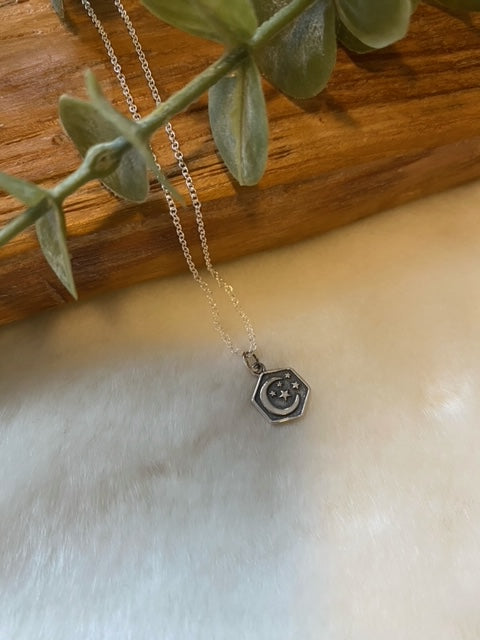 Celestial Hexagon Necklace