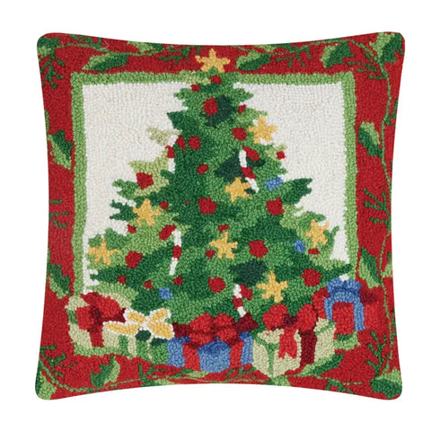 Christmas Morning Hooked Pillow