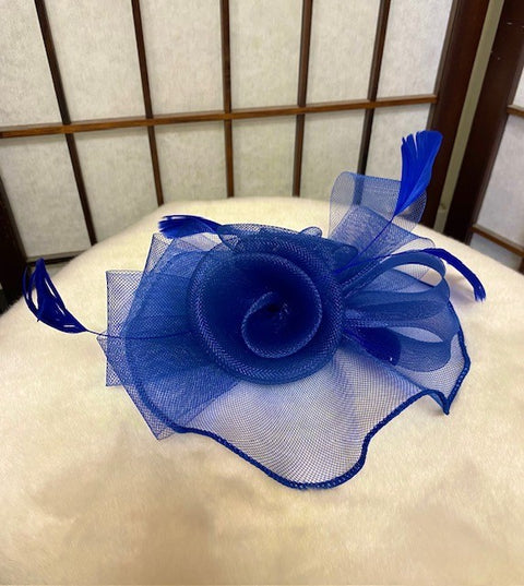 Royal Blue Flower Fascinator