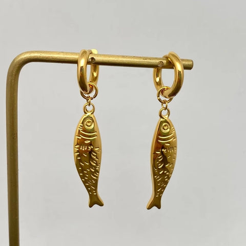 Fish Dangle Hoops