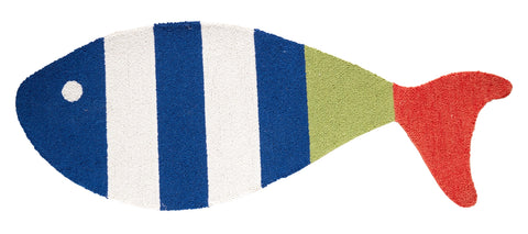 Fish Shaped Hooked Rug