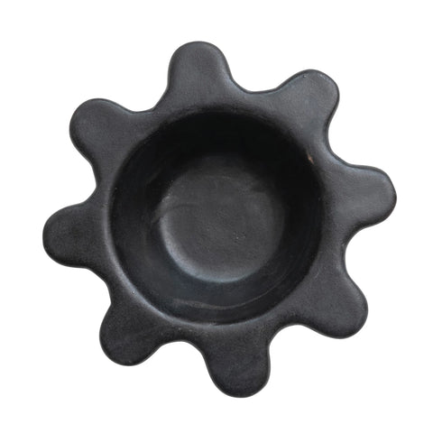 Matte Black Abstract Bowl