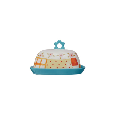 Flower Handle Butter Dish