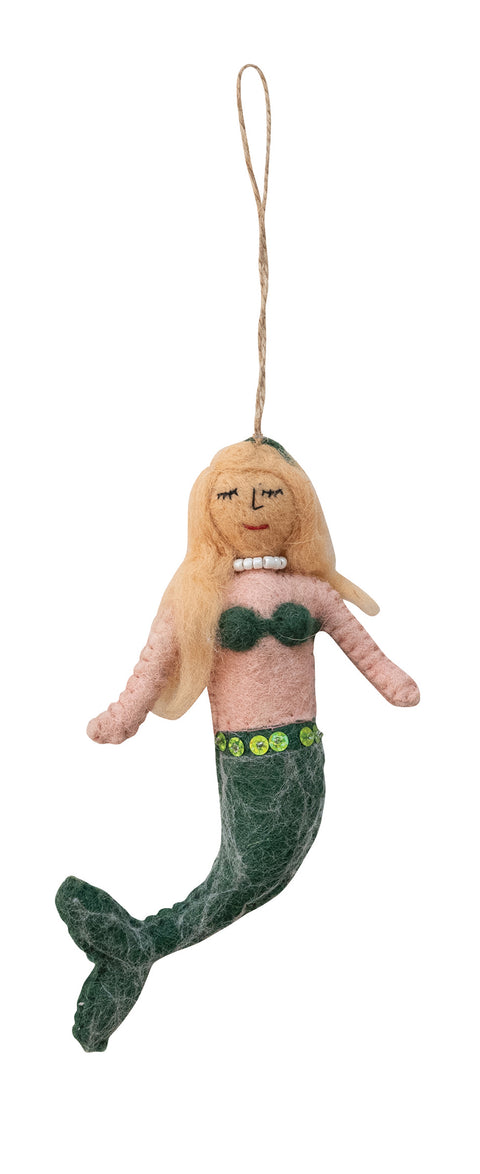 Felted Mermaid Ornaments
