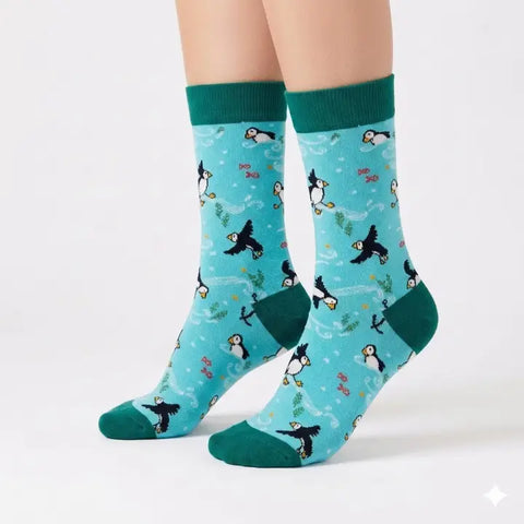 Seaside Puffin Socks