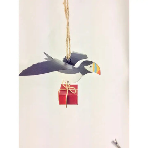 Puffin with Gift Ornament