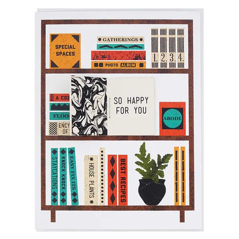 Bookshelves New Home Card