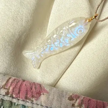 Moonstone Fish Necklace