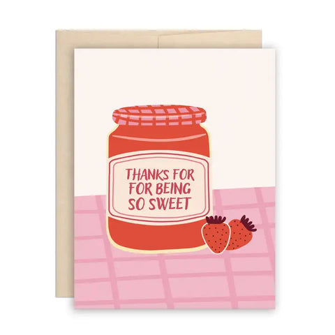 Sweet Strawberry Jam Thank You Card