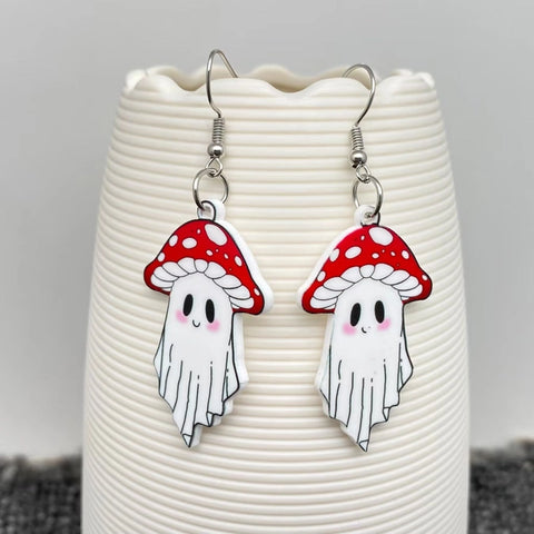Mushroom Ghost Earrings