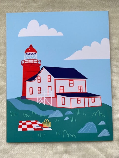 Ferryland Lighthouse Print